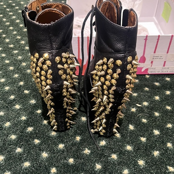 Jeffrey Campbell black gold damsel-sp size 5 - Picture 2 of 5